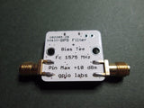 1575 MHz GPS L1 Bandpass Filter and Bias Tee