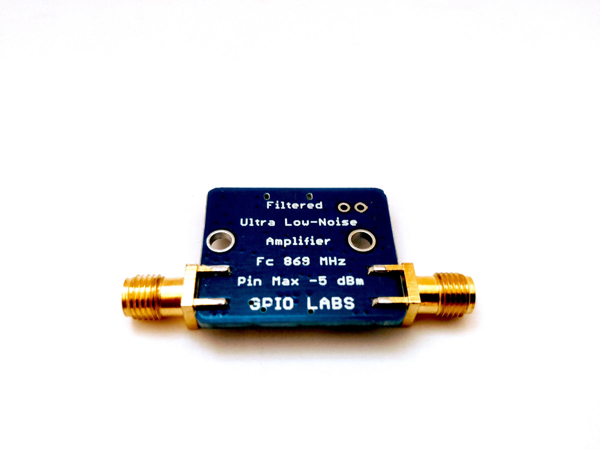 869 MHz Filtered Low Noise Amplifier LNA with 15 dB Gain – GPIO LABS