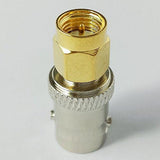 SMA (M) Male to BNC (F) Female  RF Adapter