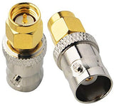 SMA (M) Male to BNC (F) Female  RF Adapter