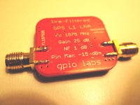 Filtered GPS L1 1575 MHz Low Noise Amplifier LNA; 24dB Gain