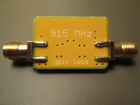 915 MHz ISM Band Pass Bandpass filter with 26 MHz Bandwidth; +24dBm Max Power
