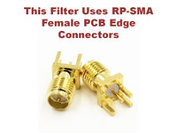 2.4 GHz 2450 MHz Bandpass filter with RP-SMA Connectors for High Power (2 Watt) Applications in the ISM band