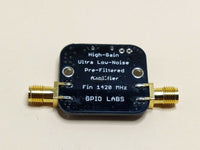 Low Noise Amplifier Filtered Hydrogen Line 1420 MHz LNA *32 dB* Gain LNA with Bias Tee
