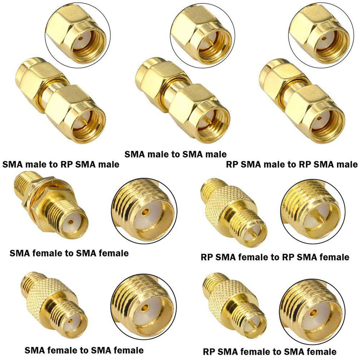 SMA RF Adapter Kit for Software-defined Radio with 15 Adapters – GPIO LABS